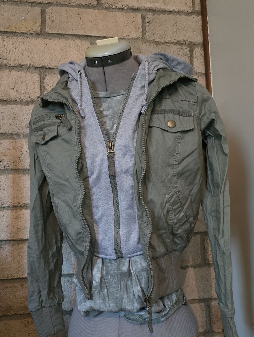Caslon Olive Hooded Utility Jacket - Picture 7 of 11